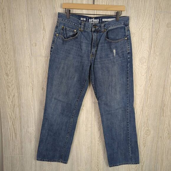 Urban Pipeline Mens 32/30 Denim Jeans Blue Straight Leg Relaxed Fit Pockets - Picture 1 of 6